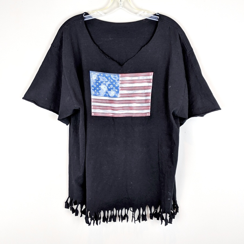 Vintage | Black Customized USA Tee - H5